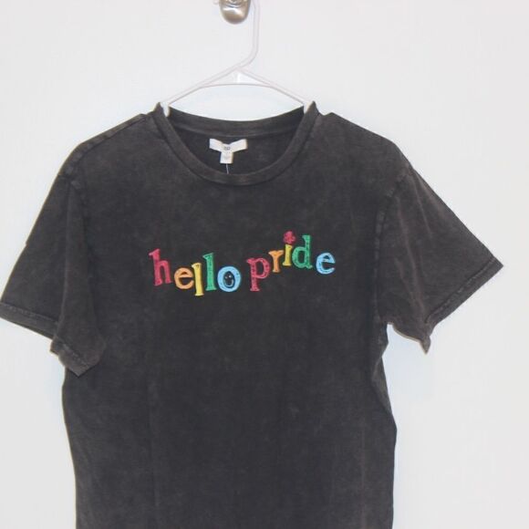NWT BP Black Hello Pride T-Shirt Women Size Small - Picture 3 of 13